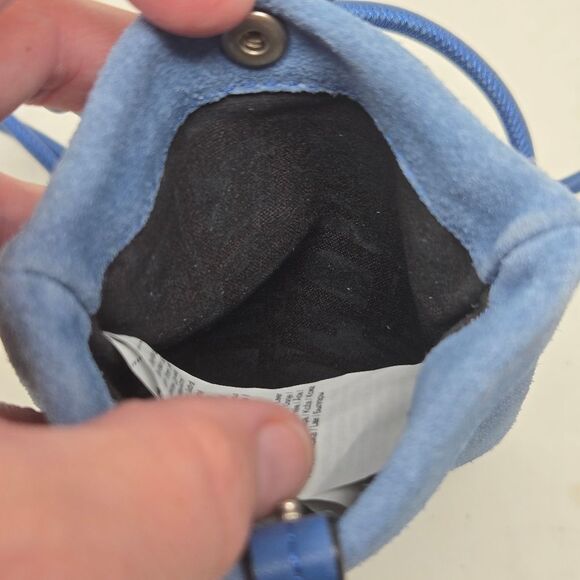 LIBESKIND Berlin Suede Leather Mobile Crossbody Pouch Necklace Accessories Blue - Picture 5 of 10